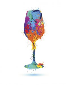 Grapevines Wine Glass Painting